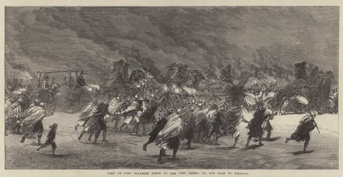 Besuch von Lord Clarence Paget am Suezkanal, auf dem Weg nach Ismailia